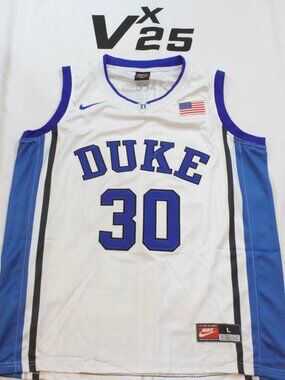 NEW Men's Jon Scheyer Duke White Throwback Jersey Size Large